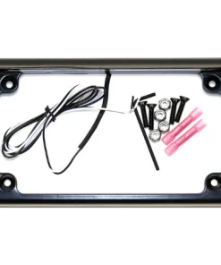 XTC Power Products XTC UTV Or Motorcycle Rear 6" 6 Led License Plate Frame - Black