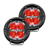 Rigid Industries Rigid 360-Series 4" LED OE Off-Road Fog Light Spot Beam Red Backlight | Pair