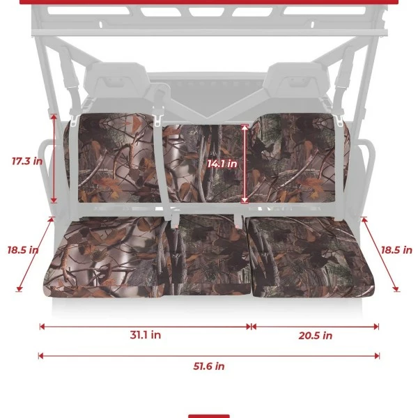 Kemimoto Polaris Ranger XP 1000 | Crew XP 1000 (3 Pcs) Camouflage Seat Cover 8 Kemimoto Polaris Ranger XP 1000 | Crew XP 1000 (3 Pcs) Camouflage Seat Cover - Image 6