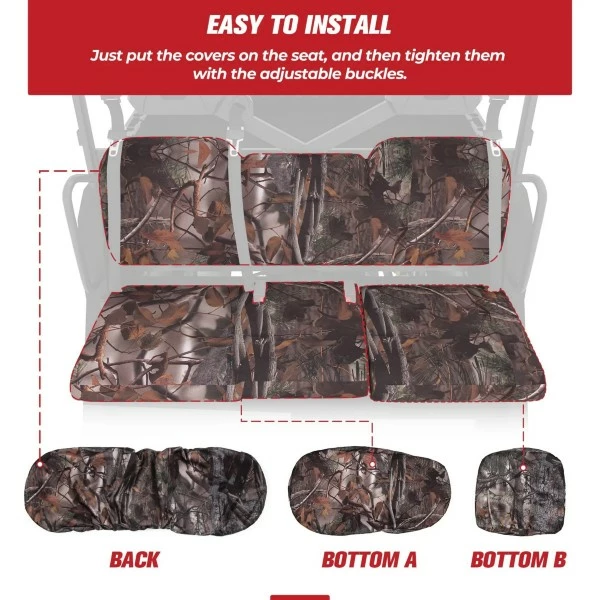 Kemimoto Polaris Ranger XP 1000 | Crew XP 1000 (3 Pcs) Camouflage Seat Cover 10 Kemimoto Polaris Ranger XP 1000 | Crew XP 1000 (3 Pcs) Camouflage Seat Cover - Image 8