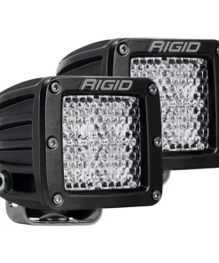 Rigid Industries Rigid D-Series PRO Flood Diffused Surface Mount Black Light Pair