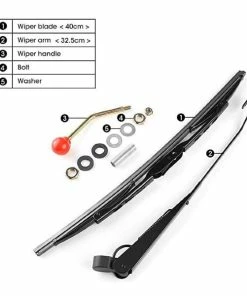 Alternative view of Kemimoto UTV Manual Hand Operated Windshield Wiper