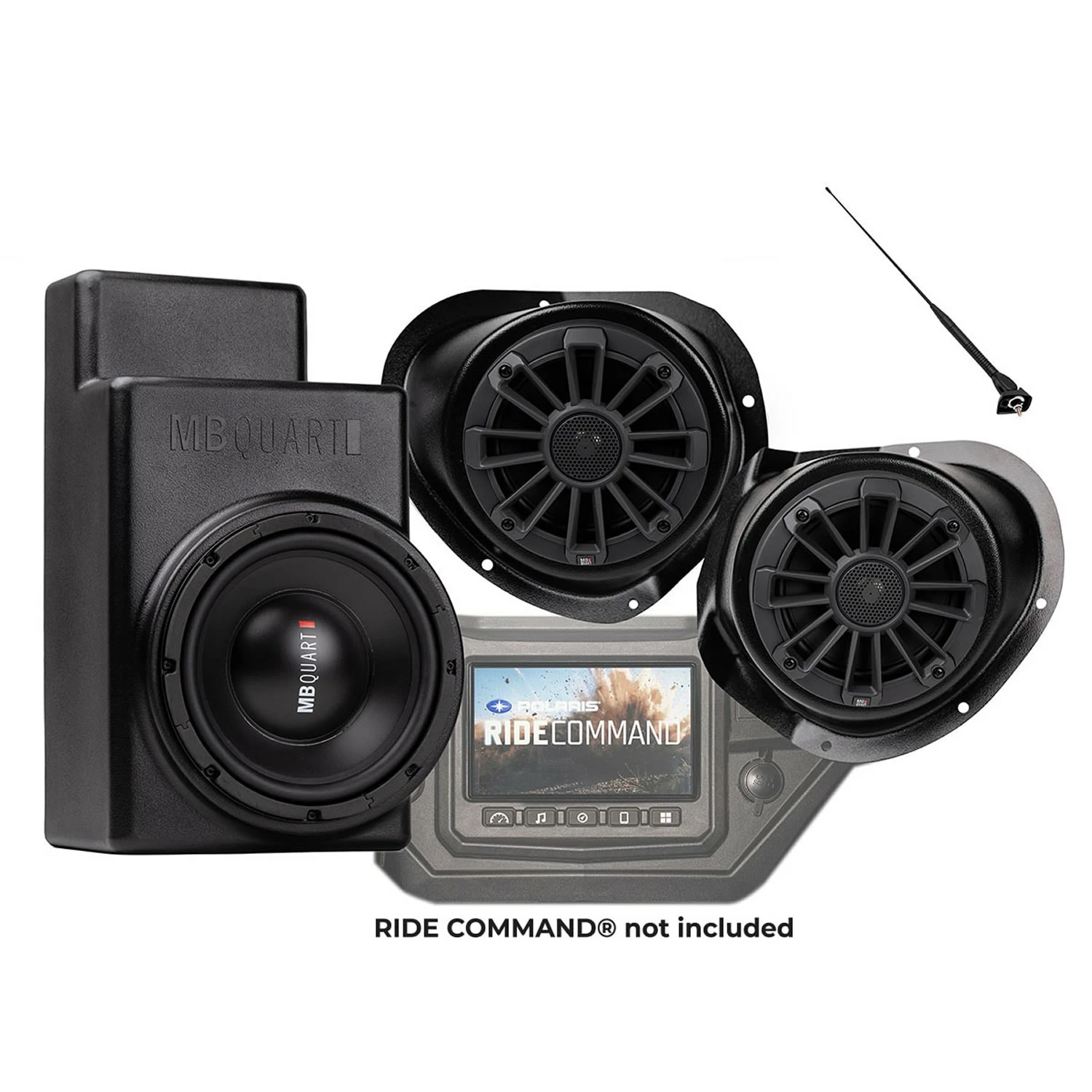 MB Quart MBQG-STG3-RC-1 500 Watt STAGE 3 Polaris GENERAL Tuned System Designed For RIDE COMMAND