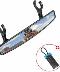 Kemimoto Universal Rear View Mirror For 1.75" Or 2" Roll Bar