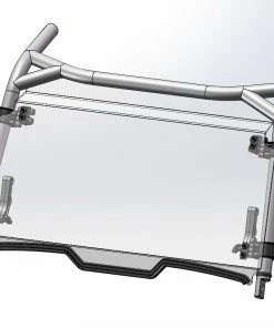 Alternative view of Spike Power Sports Spike Polaris RZR XP Turbo-S Full Tilting Windshield