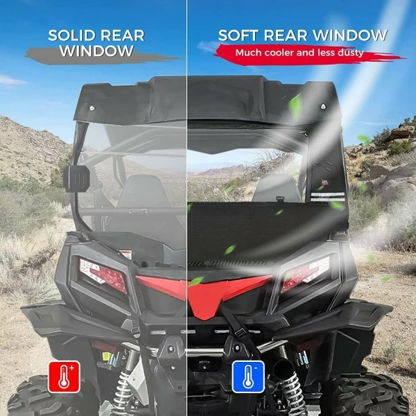 Kemimoto CFMOTO ZForce 500 / 800 / 1000 Rear Soft Window 4 Kemimoto CFMOTO ZForce 500 / 800 / 1000 Rear Soft Window - Image 2