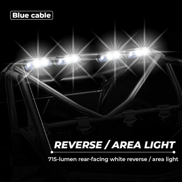 Kemimoto Universal Roll Bar Red Chase Tail Light - Image 3