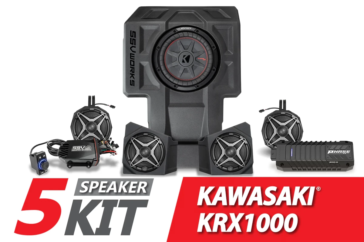 SSV Works 5-Speaker SSV Works Audio-Kit - 2020-2023 Kawasaki KRX1000 2-Seater 3 SSV Works 5-Speaker SSV Works Audio-Kit - 2020-2023 Kawasaki KRX1000 2-Seater