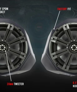 Alternative view of SSV Works 6.5" Front-Kick Speaker-Pods - 2017-2022 Can-Am X3