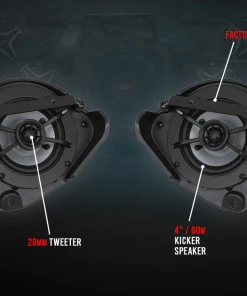 Alternative view of SSV Works Phase X Kicker 8-Speaker Plug-and-Play System - 2017-2023 Can-Am X3
