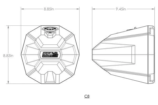 SSV Works Universal 8in Cage-Mount Speaker-Pods 8 SSV Works Universal 8in Cage-Mount Speaker-Pods - Image 6