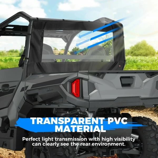 Kemimoto Polaris General 1000 XP PVC Soft Rear Windshield 4 Kemimoto Polaris General 1000 XP PVC Soft Rear Windshield - Image 2