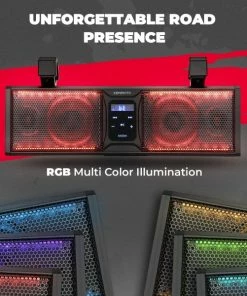 Alternative view of Kemimoto UTV 16 Inch Sound Bar, IP65 Waterproof/Dustproof Bluetooth Connectivity