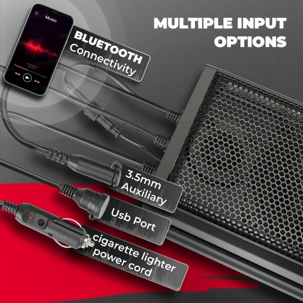 Kemimoto UTV 16 Inch Sound Bar, IP65 Waterproof/Dustproof Bluetooth Connectivity 7 Kemimoto UTV 16 Inch Sound Bar, IP65 Waterproof/Dustproof Bluetooth Connectivity - Image 5