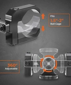 Kemimoto Aluminum UTV Whip Light Mount Bracket For 1.5 To 2" Roll Cage 19 Kemimoto Aluminum UTV Whip Light Mount Bracket For 1.5 To 2" Roll Cage -SuperATV Sales Shop UTV Whip Light Mount 6