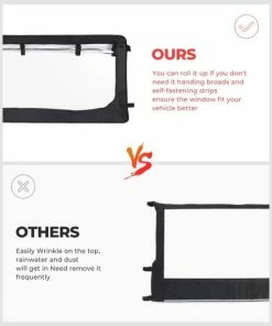 Kemimoto Polaris Ranger XP 1000 /Crew 2017-2023 Rear Window Windshield Windscreen -SuperATV Sales Shop Windscreen 4