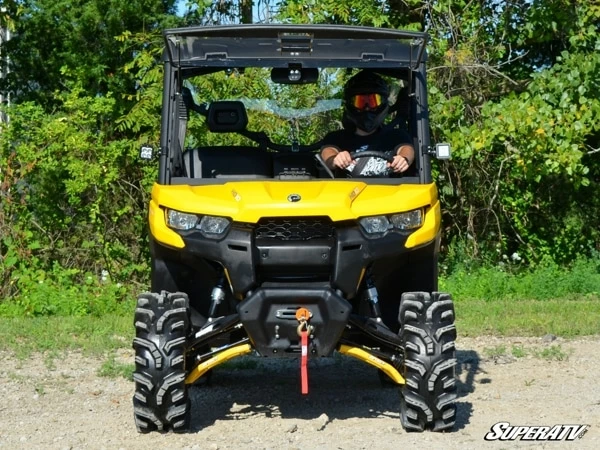 SuperATV Can-Am Defender Scratch Resistant Flip Windshield 4 SuperATV Can-Am Defender Scratch Resistant Flip Windshield - Image 2