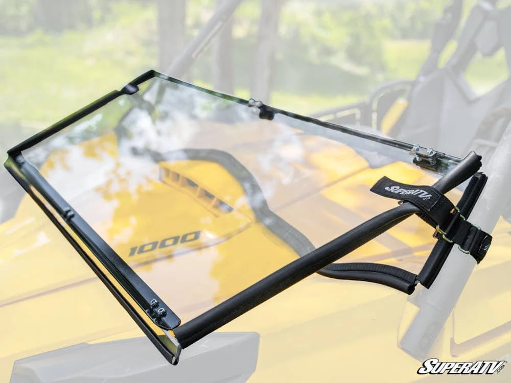 SuperATV Can-Am Commander Scratch Resistant Flip Down Windshield 3 SuperATV Can-Am Commander Scratch Resistant Flip Down Windshield