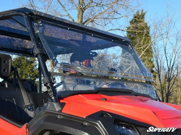 SuperATV Honda Pioneer 1000 Scratch-Resistant Flip Windshield 7 SuperATV Honda Pioneer 1000 Scratch-Resistant Flip Windshield - Image 5
