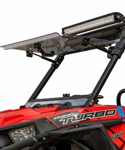 SuperATV Polaris RZR XP Turbo Scratch Resistant Flip Windshield -SuperATV Sales Shop polaris rzr 1k flip windshield 1 5