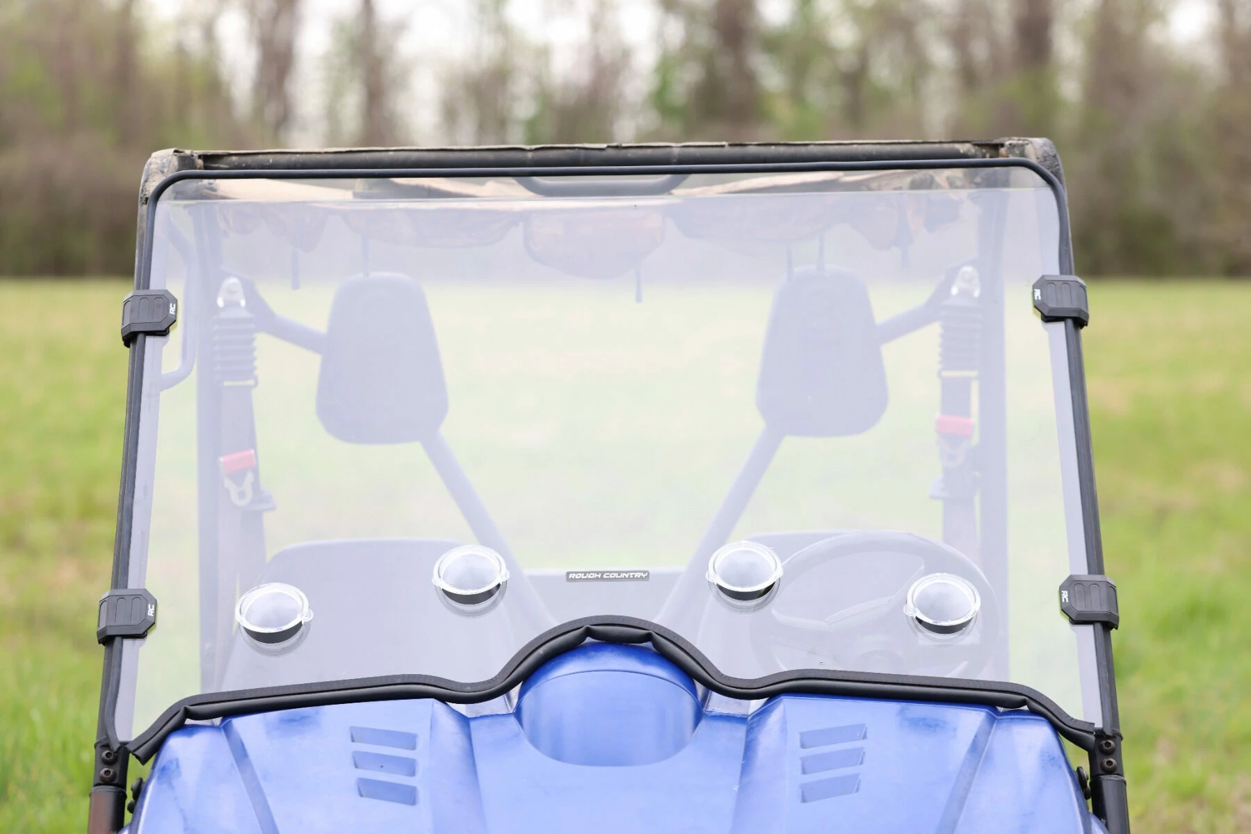 Rough Country '06-'08 Yamaha Rhino 450/Rhino 660 Scratch Resistant Vented Full Windshield 5 Rough Country '06-'08 Yamaha Rhino 450/Rhino 660 Scratch Resistant Vented Full Windshield - Image 3