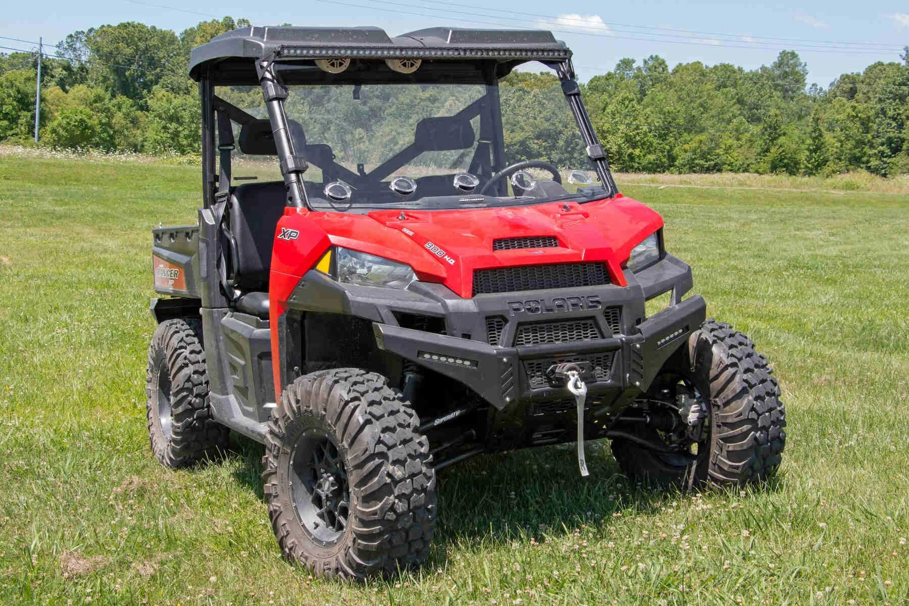 Rough Country '16-'22 Polaris Ranger 1000XP/Ranger 900XP Scratch Resistant Vented Full Windshield 4 Rough Country '16-'22 Polaris Ranger 1000XP/Ranger 900XP Scratch Resistant Vented Full Windshield - Image 2