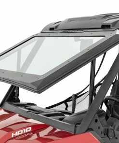 Rough Country '16-'22 Can-Am Defender Power Flip Glass Windshield -SuperATV Sales Shop rough country 16 22 can am defender 4wd power flip glass windshield 4