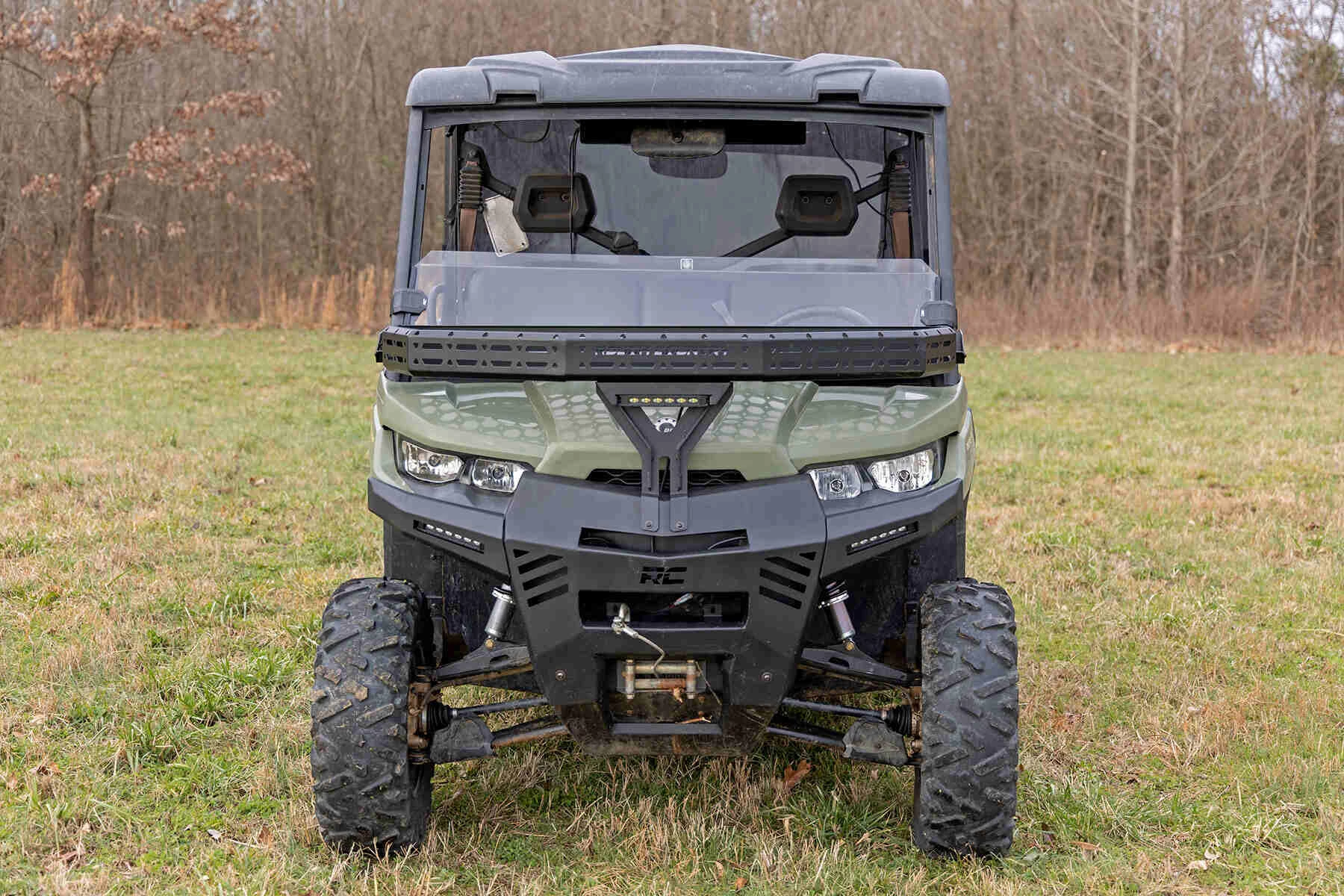 Rough Country '16-'22 Can-Am Defender HD 10/Defender HD 10 XT Scratch Resistant Half Windshield 4 Rough Country '16-'22 Can-Am Defender HD 10/Defender HD 10 XT Scratch Resistant Half Windshield - Image 2