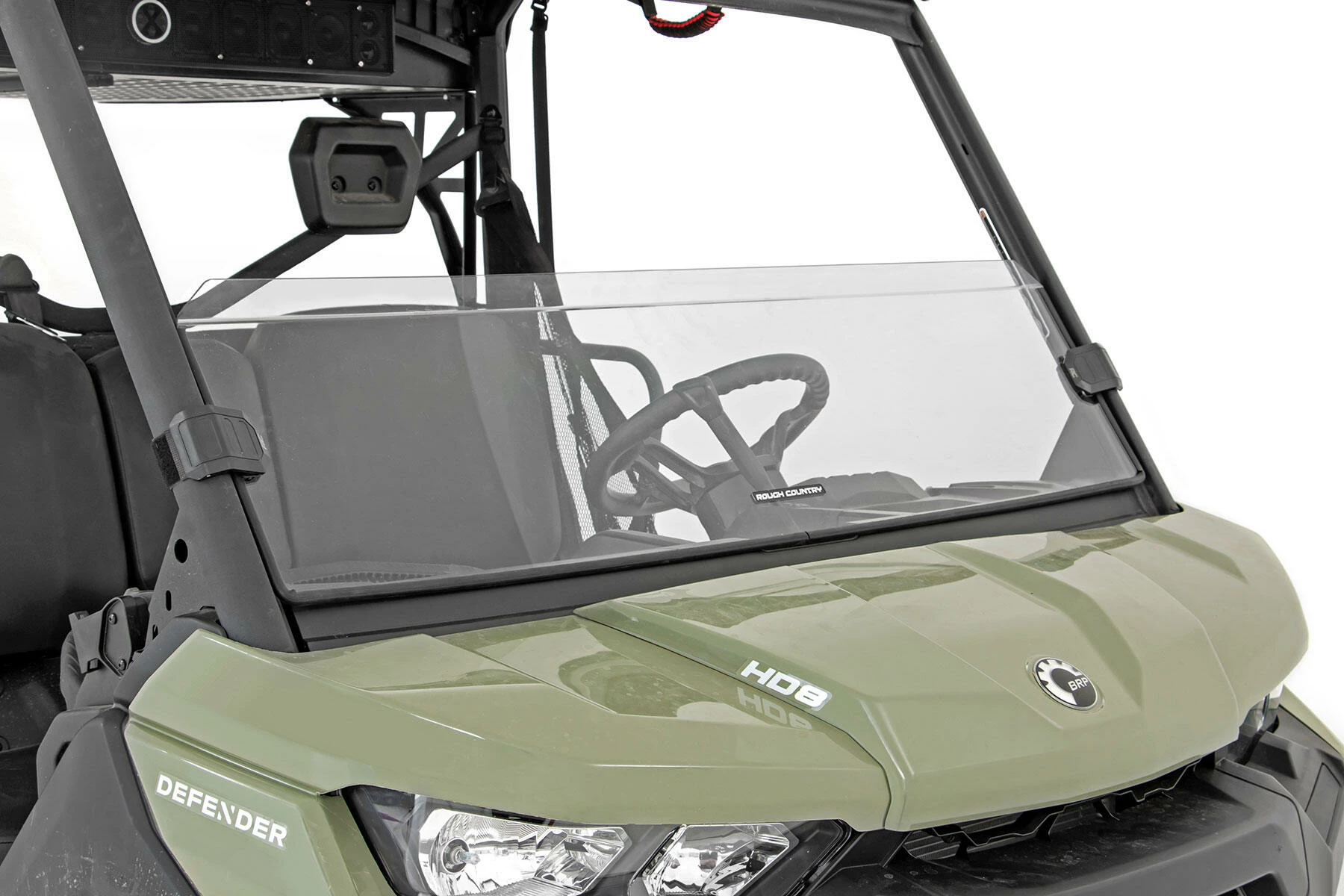 Rough Country '16-'22 Can-Am Defender HD 10/Defender HD 10 XT Scratch Resistant Half Windshield 6 Rough Country '16-'22 Can-Am Defender HD 10/Defender HD 10 XT Scratch Resistant Half Windshield - Image 4