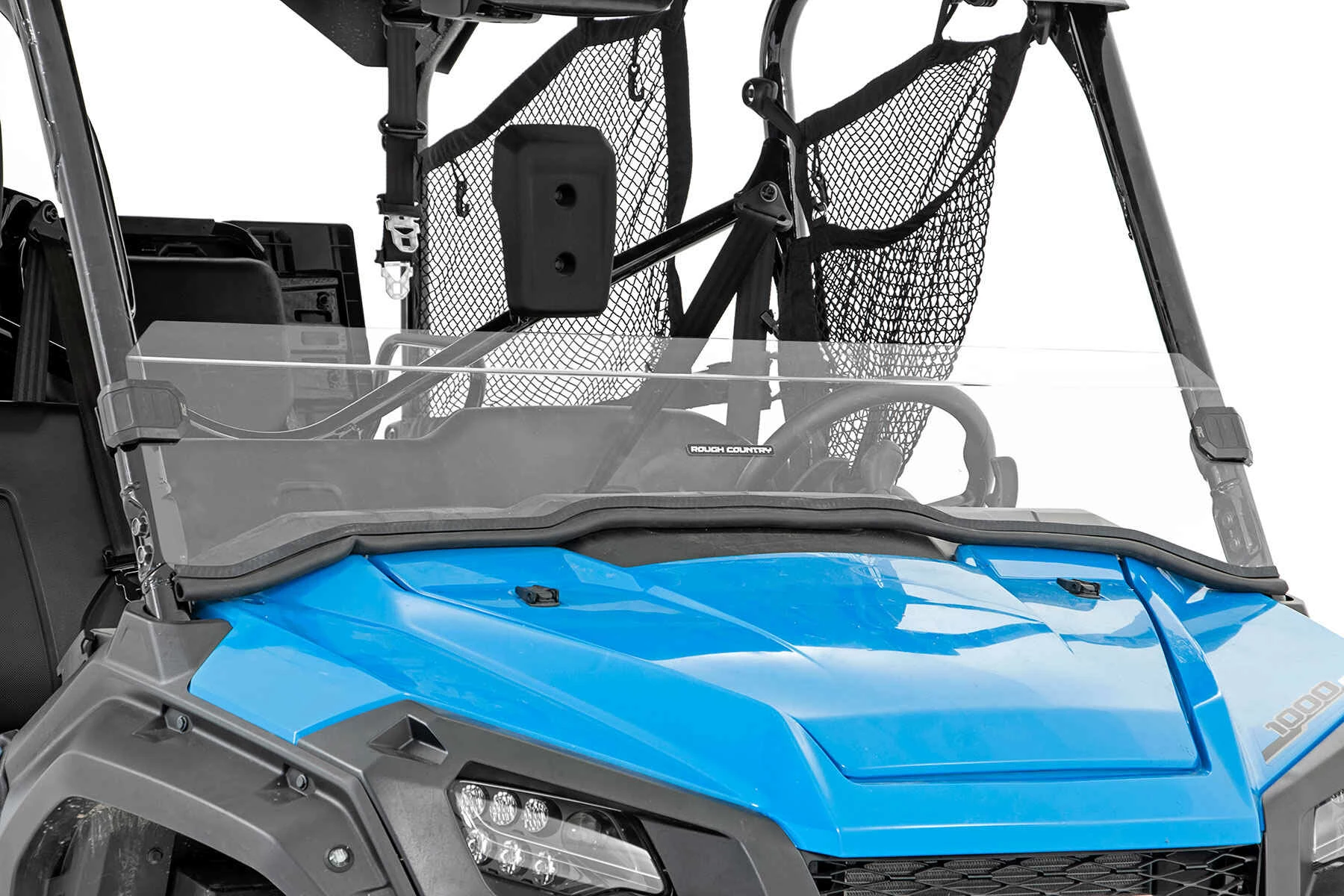 Rough Country '16-'22 Honda Pioneer 1000/Pioneer 1000-5 Scratch Resistant Half Windshield - Image 4