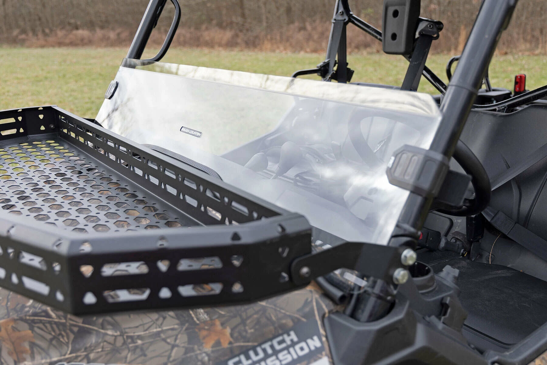 Rough Country '16-'22 Honda Pioneer 1000/Pioneer 1000-5 Scratch Resistant Half Windshield - Image 6