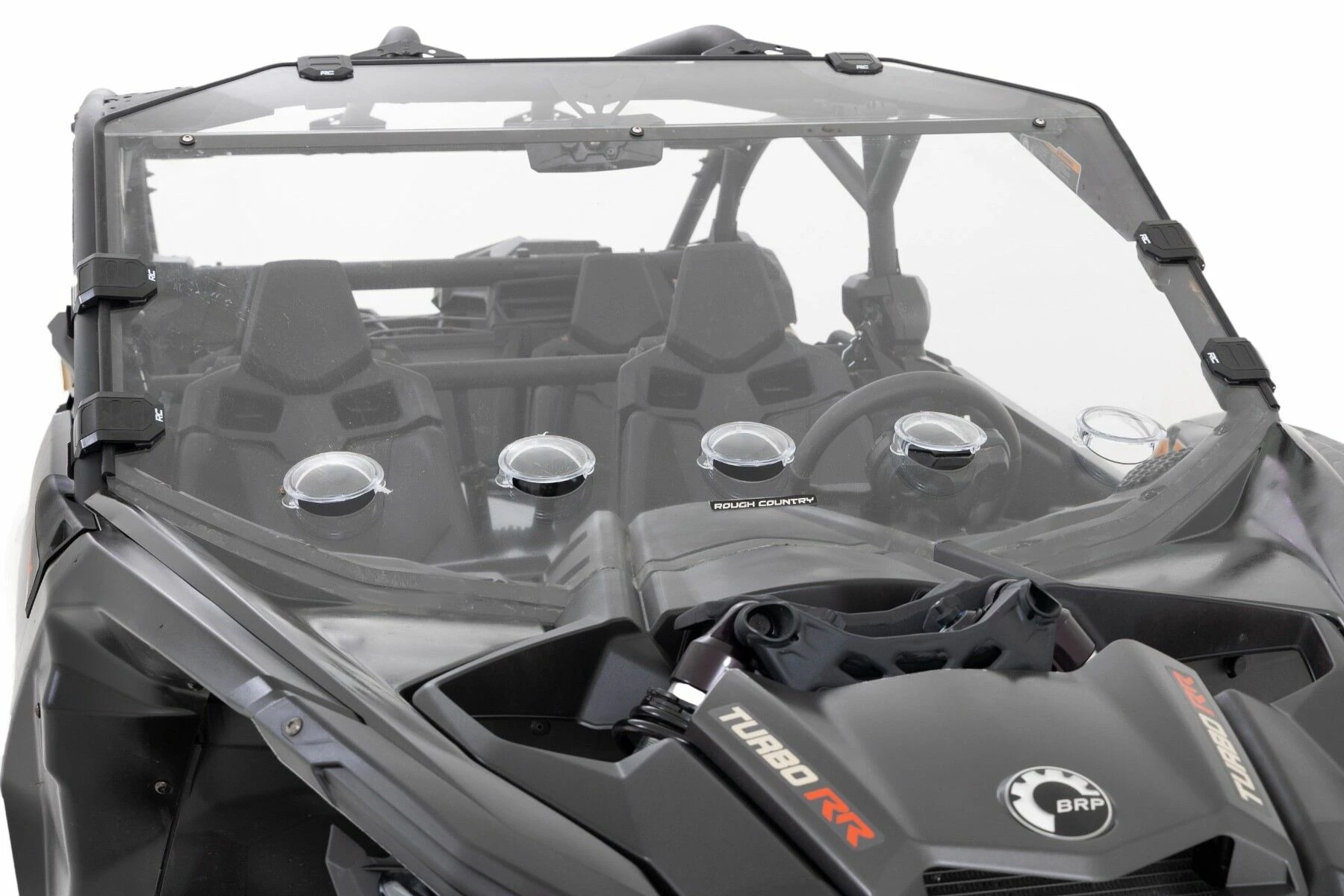 Rough Country '17-'22 Can-Am Maverick X3 Scratch Resistant Vented Full Windshield 7 Rough Country '17-'22 Can-Am Maverick X3 Scratch Resistant Vented Full Windshield - Image 5