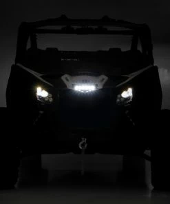 Rough Country '17-'22 Can-Am Maverick X3 Black Slimline 6" Cowl Mount LED Light -SuperATV Sales Shop rough country 17 22 can am maverick x3 black slimline 6 cowl mount led light 4