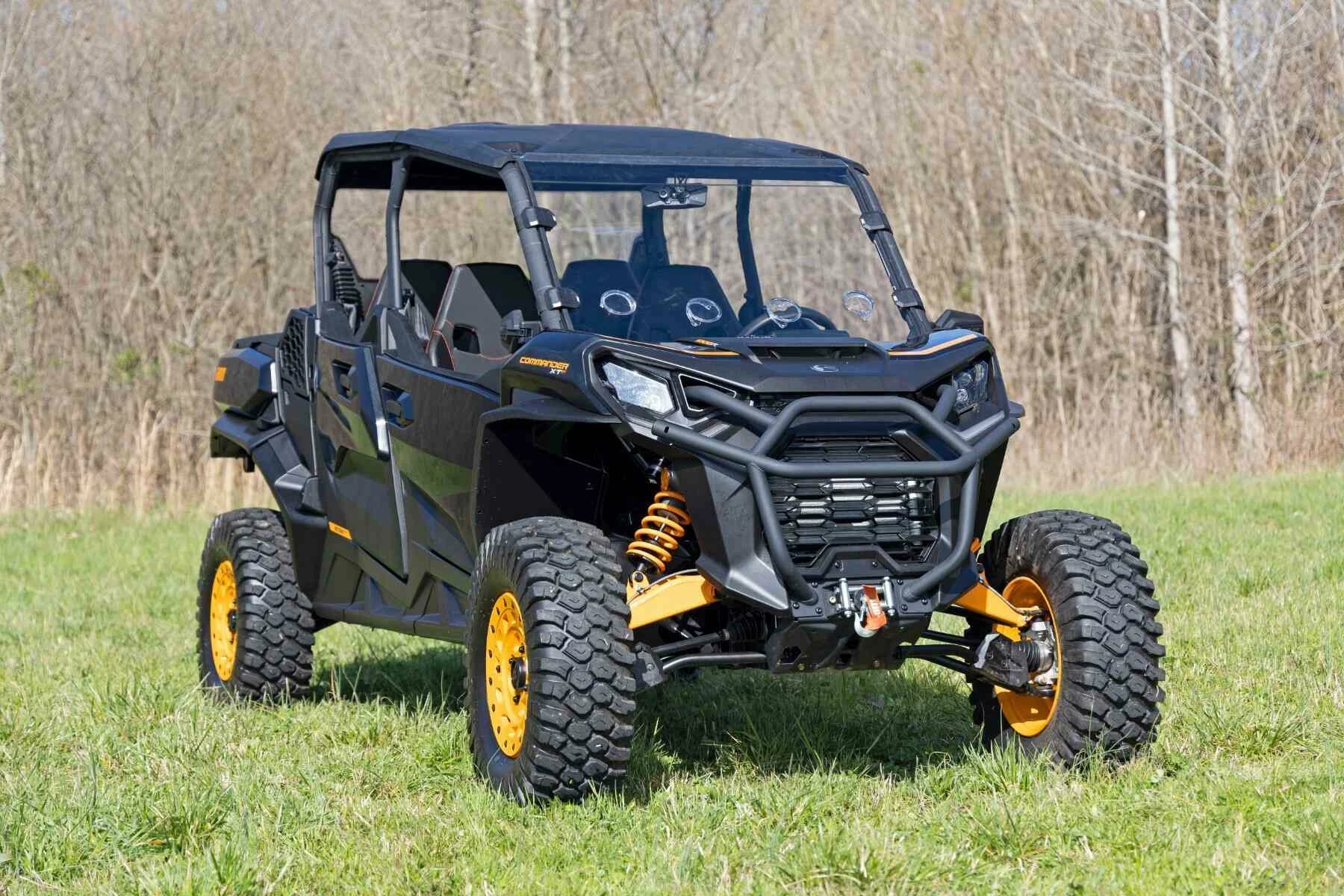 Rough Country '21-'22 Cam-Am Commander XT Scratch Resistant Vented Full Windshield 4 Rough Country '21-'22 Cam-Am Commander XT Scratch Resistant Vented Full Windshield - Image 2