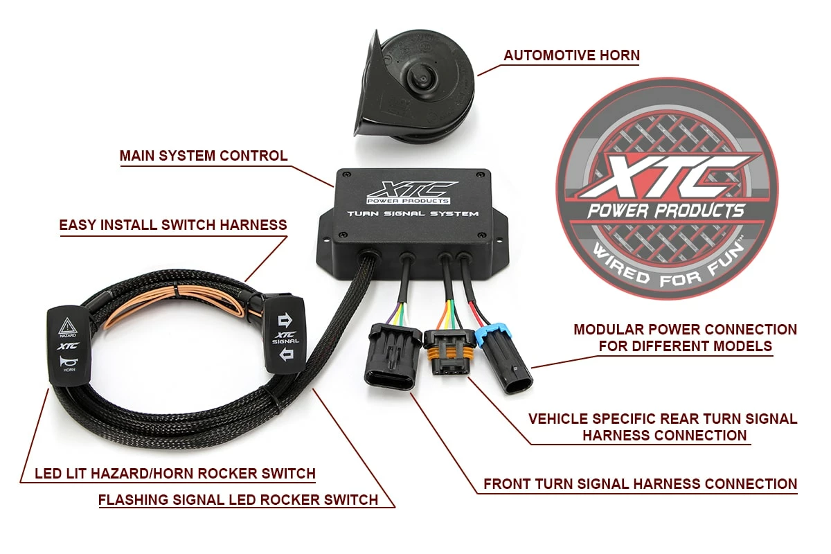 XTC Power Products XTC Polaris General 2019+ And Ranger XP 1000 2018+ Plug And Play Turn Signal System With Horn - Image 2