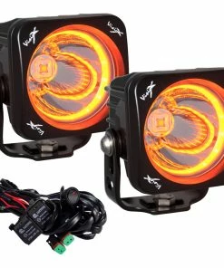 Vision X 3" Optimus Square 15º Amber Halo Light Kit